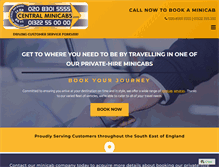 Tablet Screenshot of centralminicabs.com
